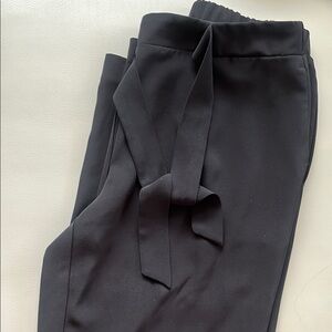 Reitmans Black High-Waisted Trousers with Tie Belt